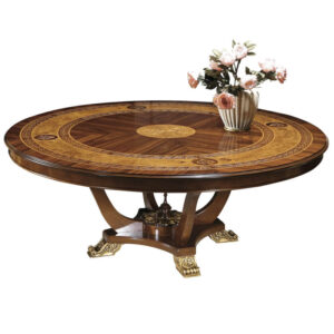 large round Italian dining room table imported from Italy